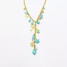 Collier Bohème Charms Turquoise en Acier – Croix & Cœur