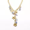 Collier Y doré acier inoxydable pampilles céramique