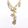 Collier Y doré acier inoxydable pampilles céramique