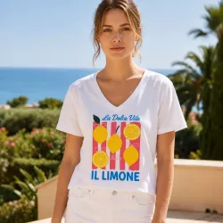 T-shirt La Dolce Vita – Il Limone – Col V