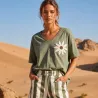 T-shirt Femme Fleur Bohème