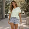 T-shirt Imprimé Taches Fluo