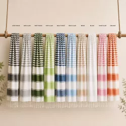 Pack 10 Foutas Rayées 180x90 cm | 80% Coton 20% Polyester