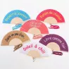 Pack de 18 éventails colorés avec messages fun – cadeau original