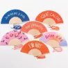 Pack de 18 éventails colorés avec messages fun – cadeau original