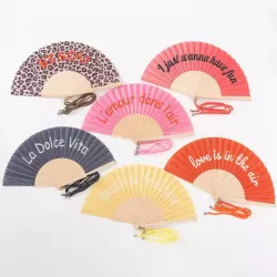 Pack de 18 éventails colorés avec messages fun – cadeau original