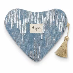 Pochette Cœur effet sequin Amour