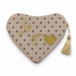 Pochette Cœur Je T’♥ à Pois