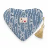 Pochette Cœur Je T’aime Dentelle Bleue