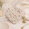 Pochette Cœur Je T’♥ Beige à Petits Cœurs