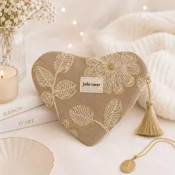 Pochette Cœur Jolie Cœur avec Fleurs
