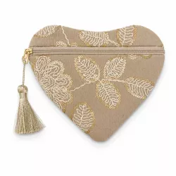 Pochette Cœur Jolie Cœur avec Fleurs