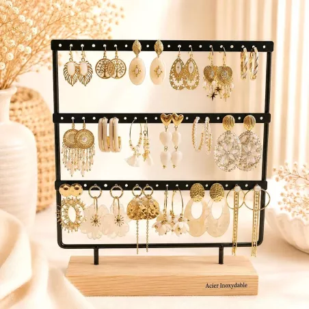 copy of copy of Pack de 18 boucles d'oreilles acier - noir