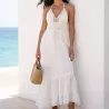 Robe Longue Bohème en Coton - Taille unique