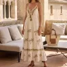 Robe longue bohème Palmier 100 % coton – Fabrication indienne