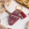 Pack de 12 porte-clés messages assortis – Couleurs & textes aléatoires
