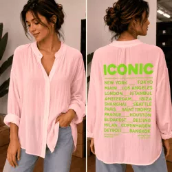 Chemise ICONIC oversize femme 100% coton