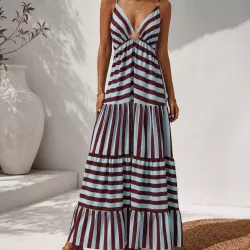 Robes longues rayées