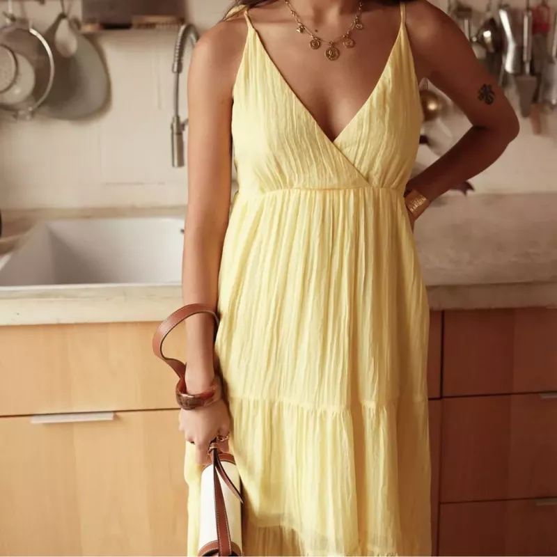 Robe Longue Fluide Bohème – Bretelles Fines