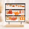 Pack de 18 boucles d'oreilles acier - ORANGE