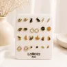 Pack de 12 paires de boucles d'oreilles acier