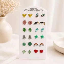 pack boucles d'oreilles acier