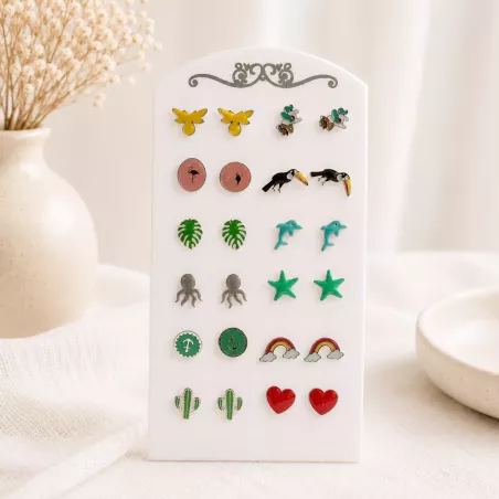 pack boucles d'oreilles acier