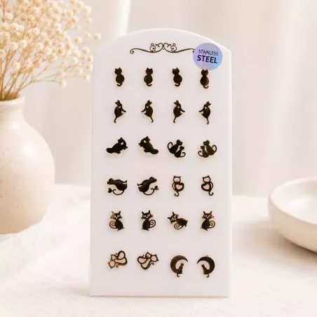 pack boucles d'oreilles acier