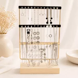 Pack de 18 boucles d'oreilles en acier - pendante argentée