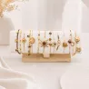 Pack de 12 bracelets acier - marron