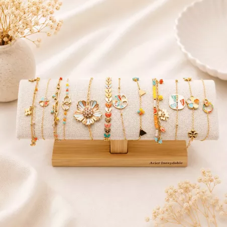 Pack de 12 bracelets acier - multi