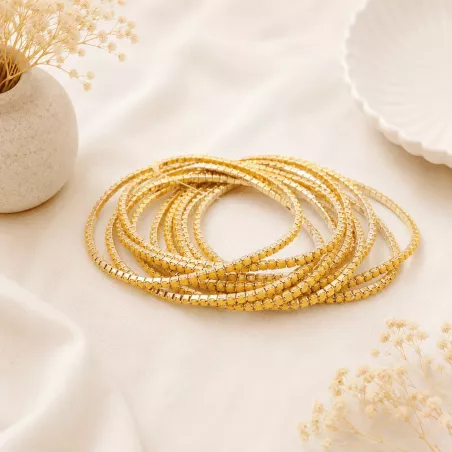 Lot de 10 bracelets strass