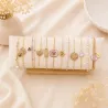 Pack de 12 bracelets acier - parme