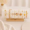 Pack de 12 bracelets acier - ORANGE