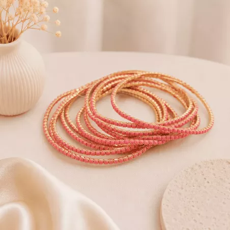 Lot de 10 bracelets strass