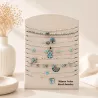 Pack 12 Colliers Acier Inoxydable - argenté turquoise