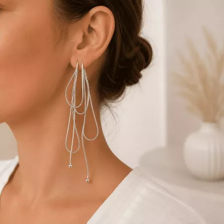 Boucle d'oreille acier collection Milé Mila