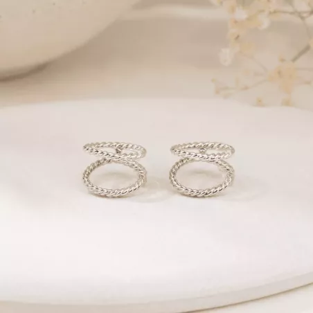 Boucles d'oreilles acier