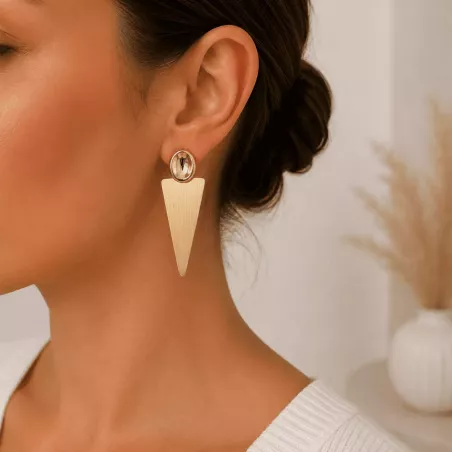 Boucles d'oreilles acier inoxydable triangle