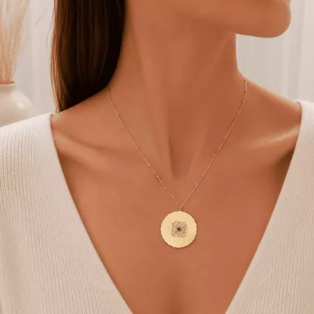 Sautoir acier avec pendentif mauresque