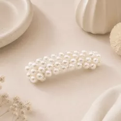 Barrette clip à perles