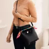 Sac à main seau avec ruban coloré avec pochette