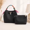 Sac à main seau avec ruban coloré avec pochette