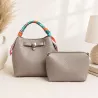 Sac à main seau avec ruban coloré avec pochette