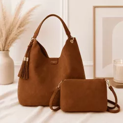 Grand sac à main avec pochette assortie
