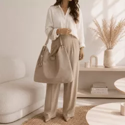 Grand sac à main avec pochette assortie