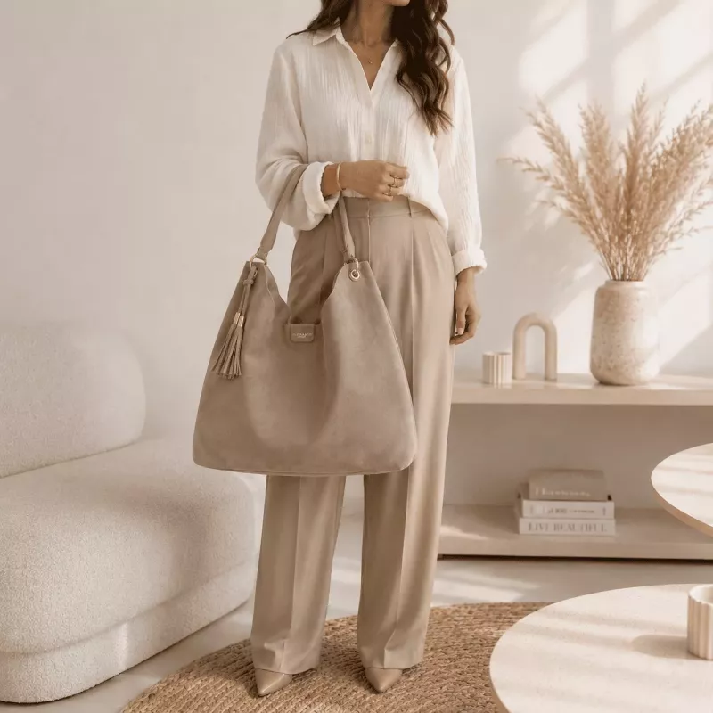 Grand sac à main avec pochette assortie