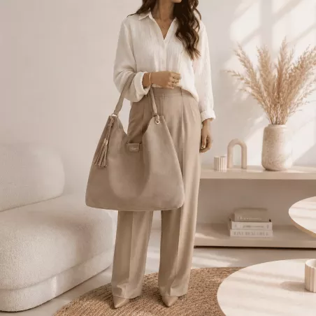 Grand sac à main avec pochette assortie