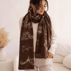 Écharpe motifs tigres et léopards