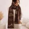 Écharpe motifs tigres et léopards